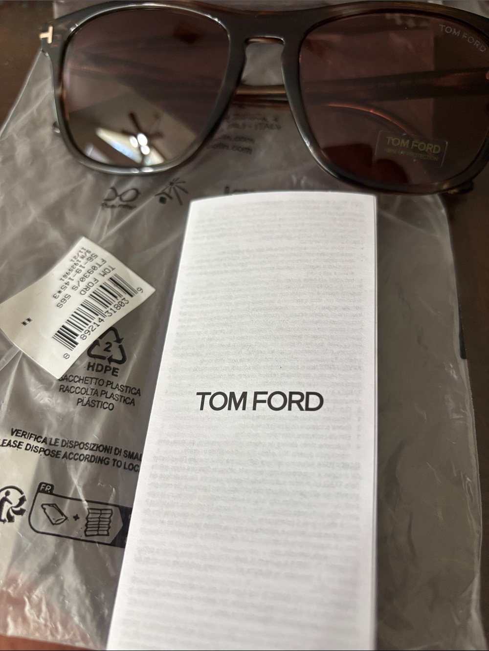 NEW with box authentic square frame Tom Ford Gerard-02 TF 930 56-19-145 - Picture 13 of 13
